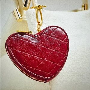 Anthropologie Red Heart Bag Charm